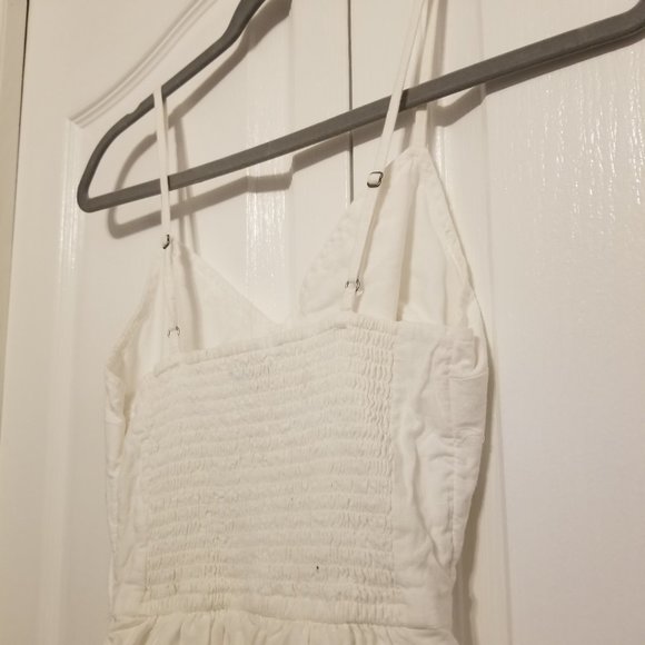 Abercrombie & Fitch White Layered Wrap Tie Summer Mini Dress Spaghetti Straps - Picture 5 of 13